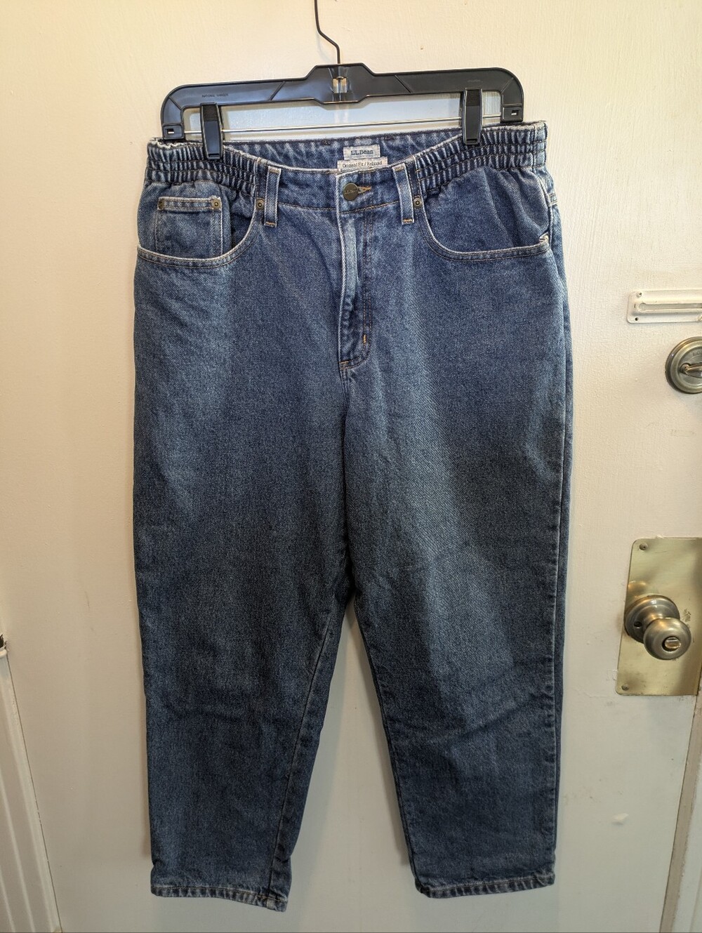 L.L. Bean Flannel Lined Jeans Original Relaxed Fit 12P Vintage